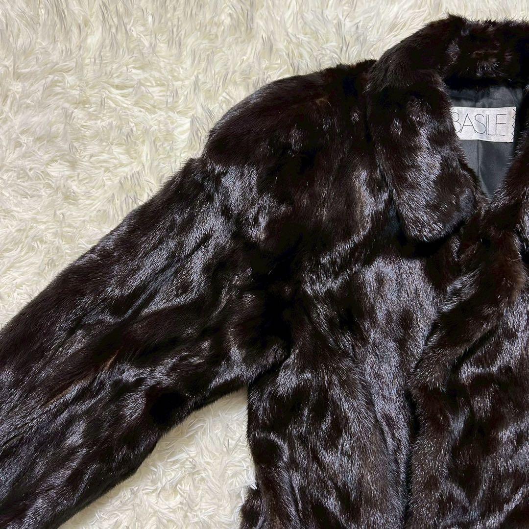 BLACKGLAMA ミンク毛皮コート BASILE ヴィンテージ 高級 ミドル