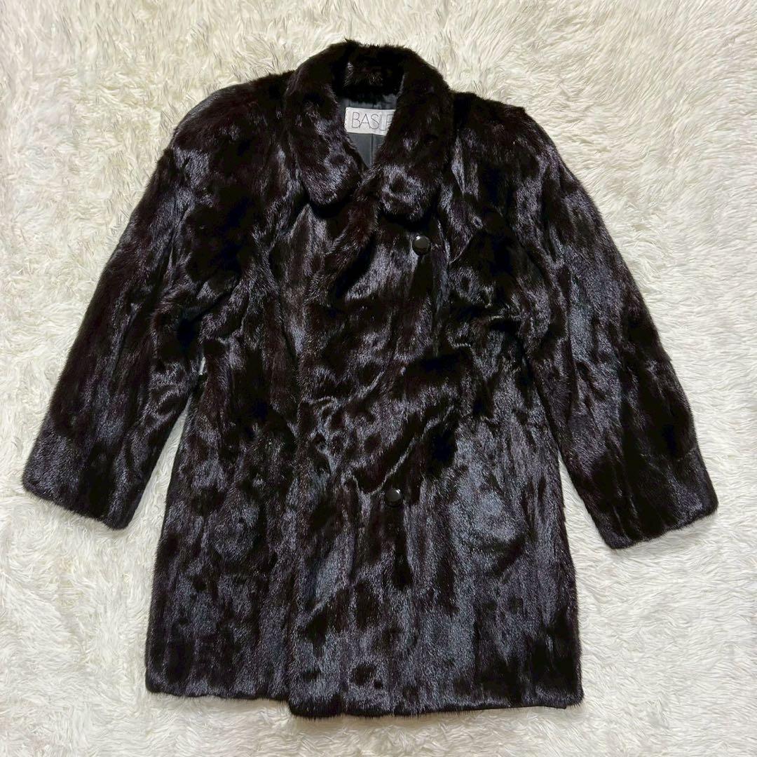 BLACKGLAMA ミンク毛皮コート BASILE ヴィンテージ 高級 ミドル
