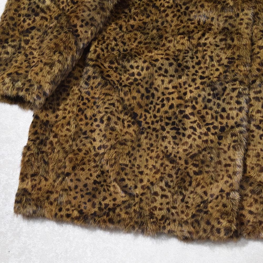 エンバ EMBA シェアード ウィーゼル ファー 毛皮コート ヒョウ柄 ミンク