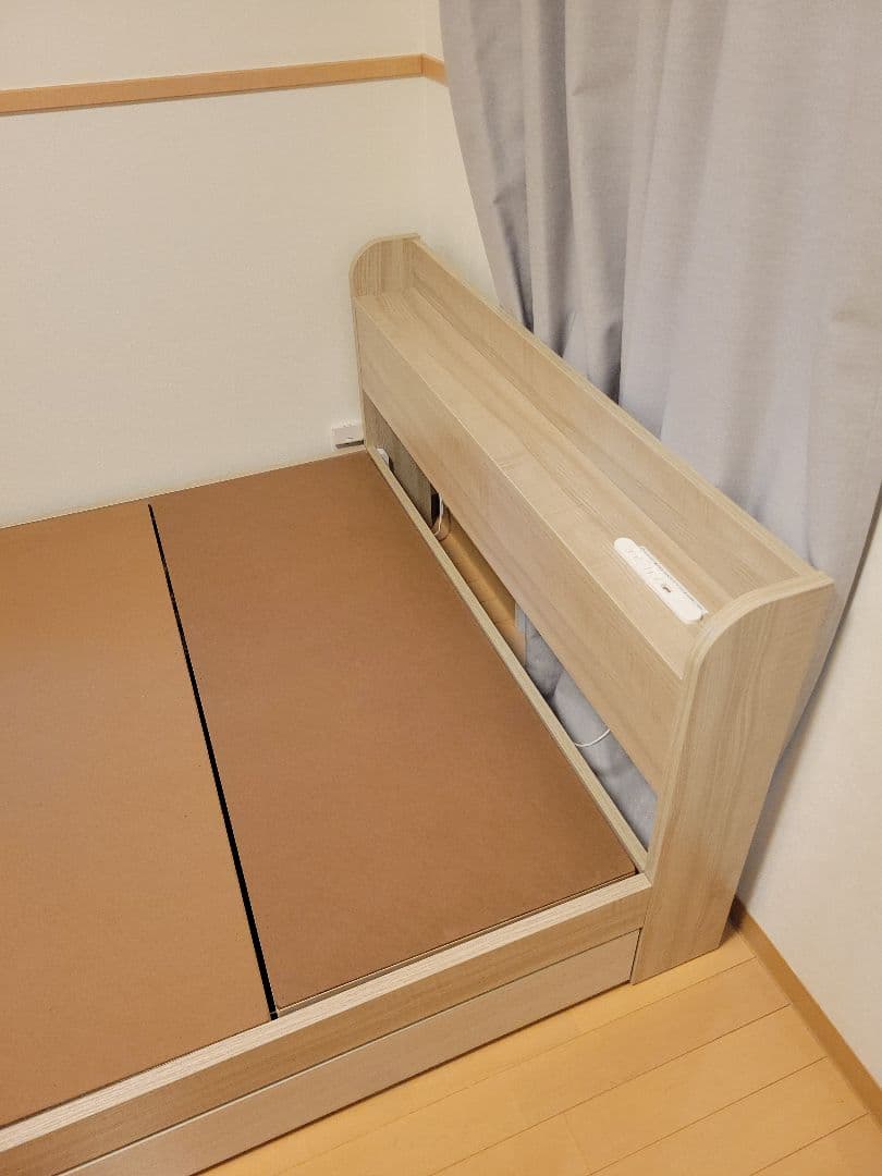 【美品】モダンデコ 収納付きセミダブルベッドフレーム