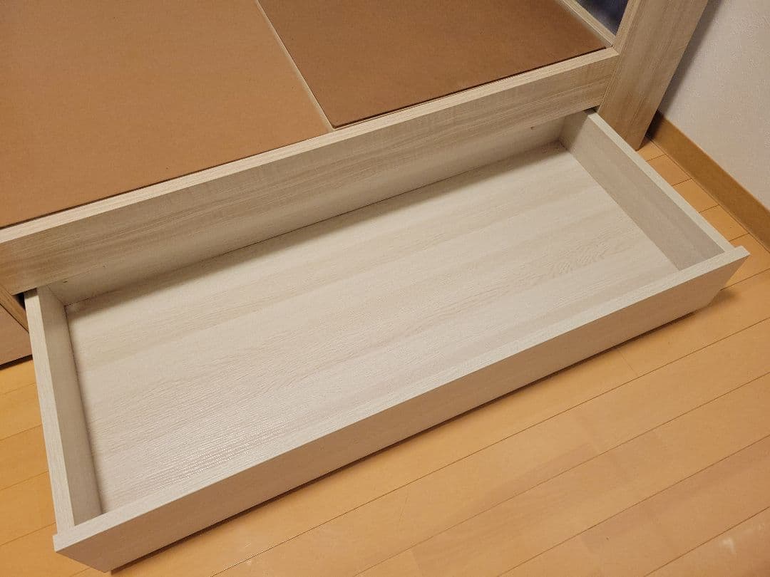 【美品】モダンデコ 収納付きセミダブルベッドフレーム