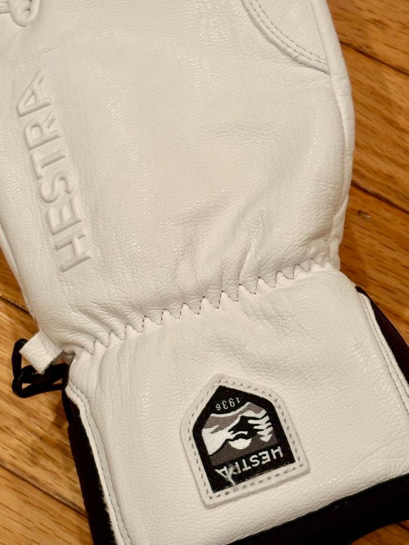 【週末限定】HESTRA ヘストラ スリーフィンガー ホワイト サイズ6