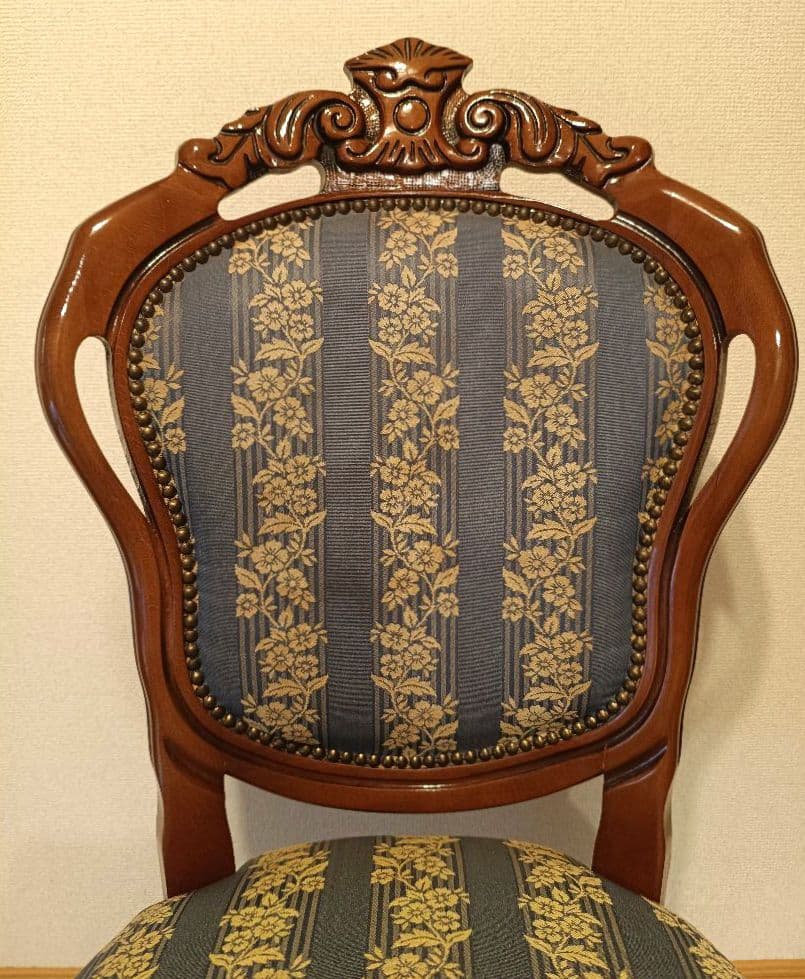 イタリア高級アンティーク調家具 ダイニングチェア リビングチェア 猫脚 A