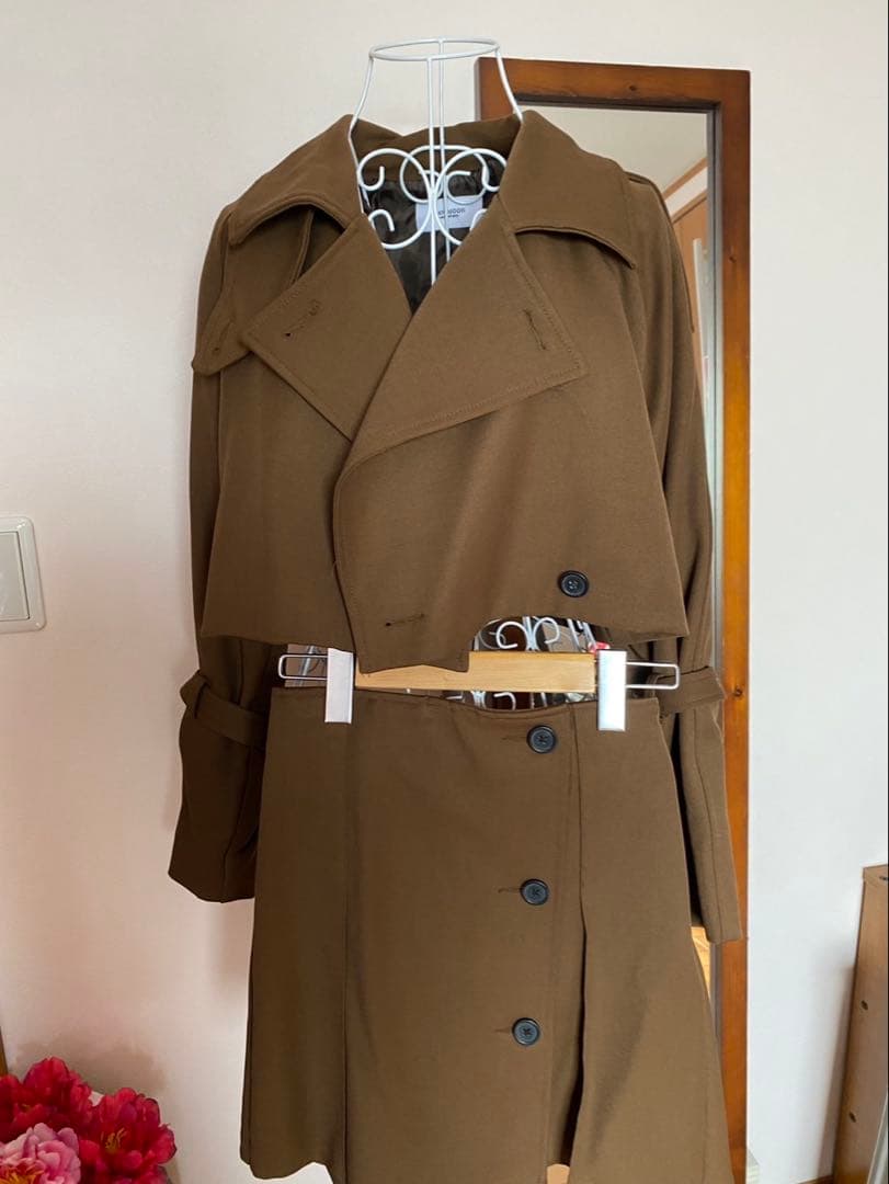 mavimoon thetoe トレンチコート ブラウン　3点セット