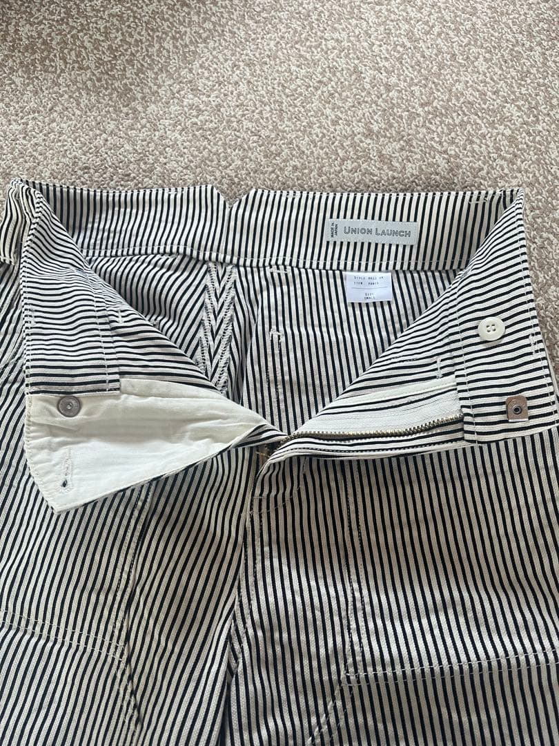 【美品】ユニオンランチ　ペインターパンツ　ヒッコリー　ロンハーマン