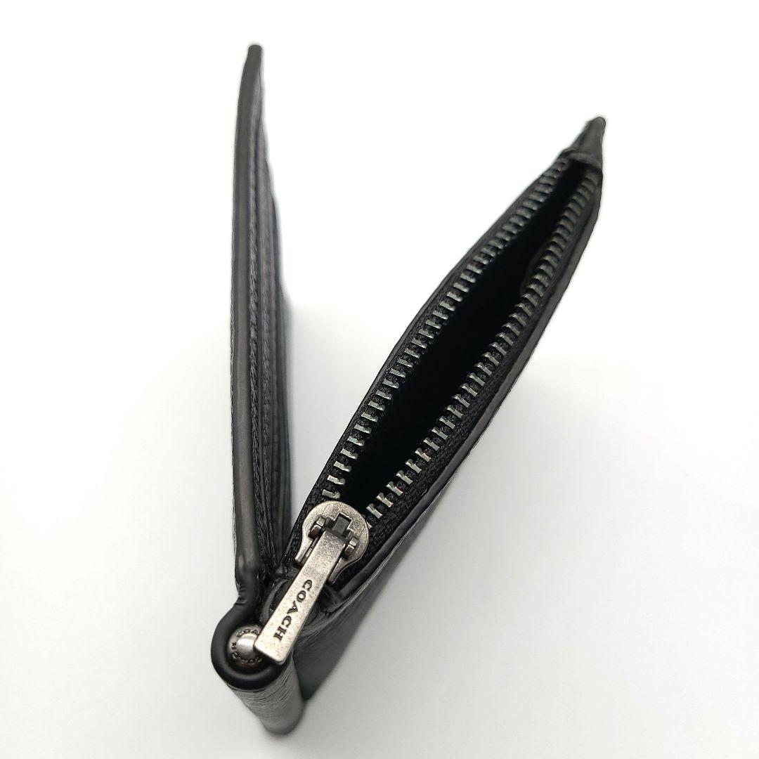 COACH マネークリップ 新品 ブラック 最新作 ペブルレザー メンズ