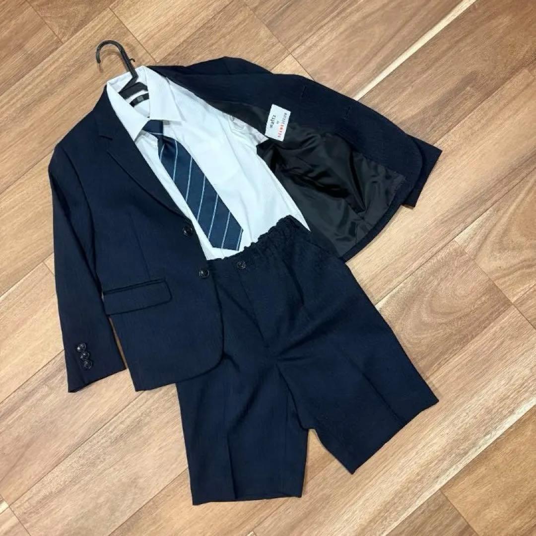 美品　ビームスデザイン　フォーマルスーツ　セットアップ　ネイビー　クリーニング済