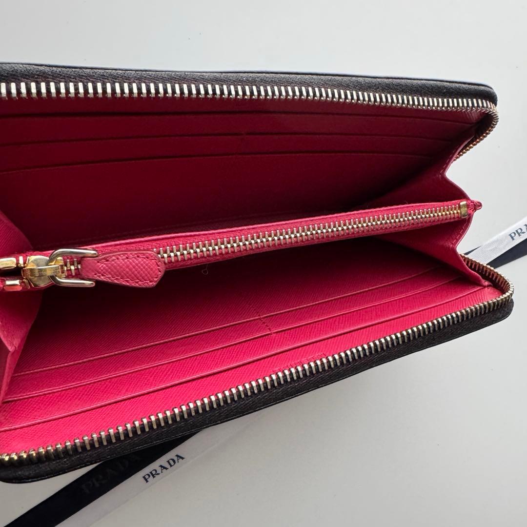 【美品】234 PRADA プラダ ラウンドファスナー 長財布