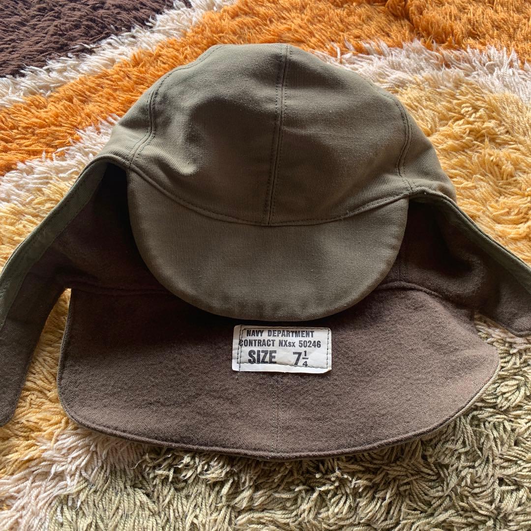 40s ビンテージ　NAVY デッキキャップ　大戦WW2 米軍