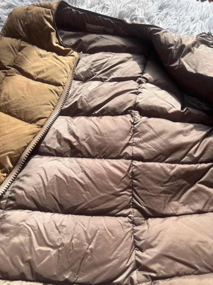 Foxfire ブラウン ダウンベスト M ノースフェイス　モンクレール好きの方