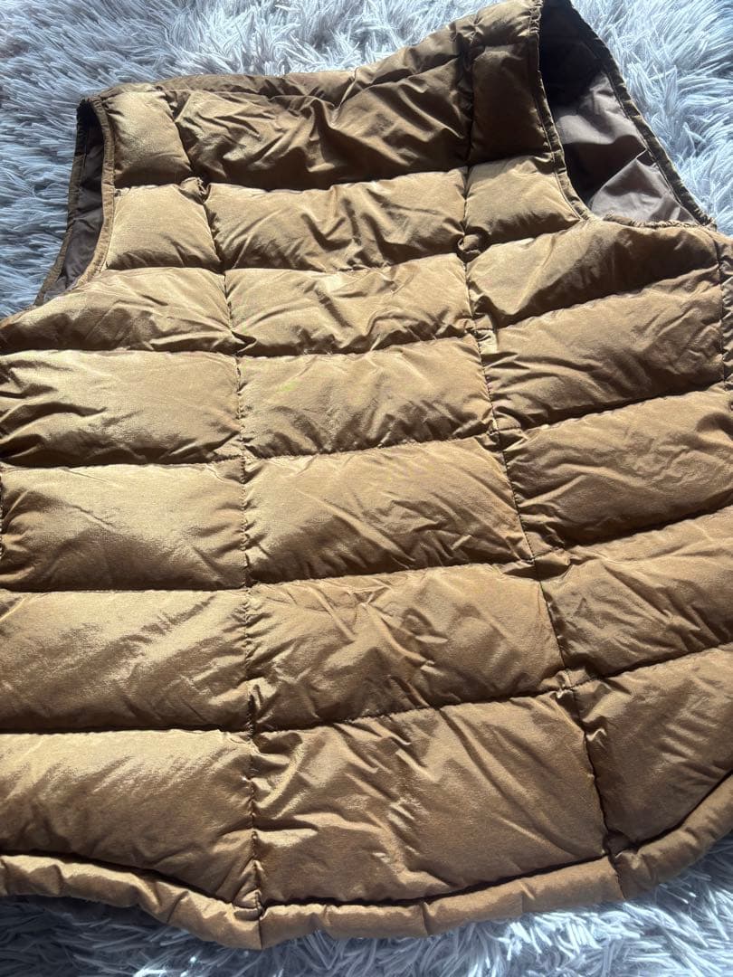 Foxfire ブラウン ダウンベスト M ノースフェイス　モンクレール好きの方