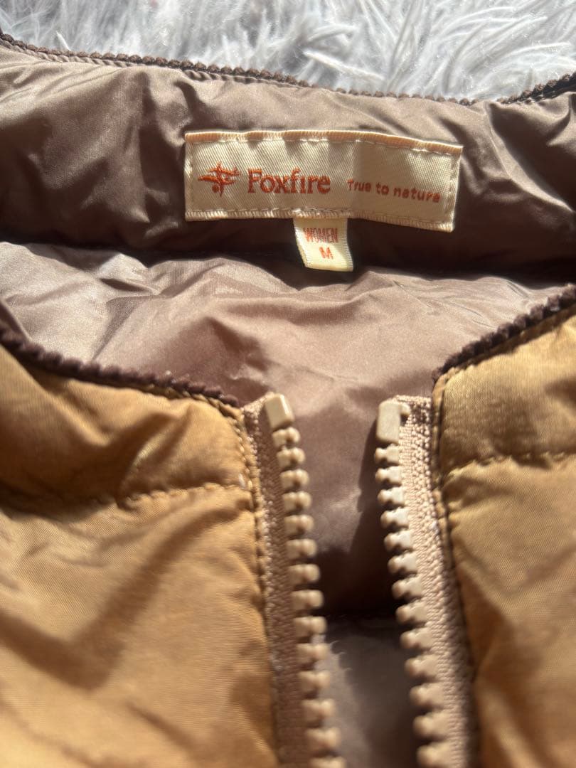 Foxfire ブラウン ダウンベスト M ノースフェイス　モンクレール好きの方