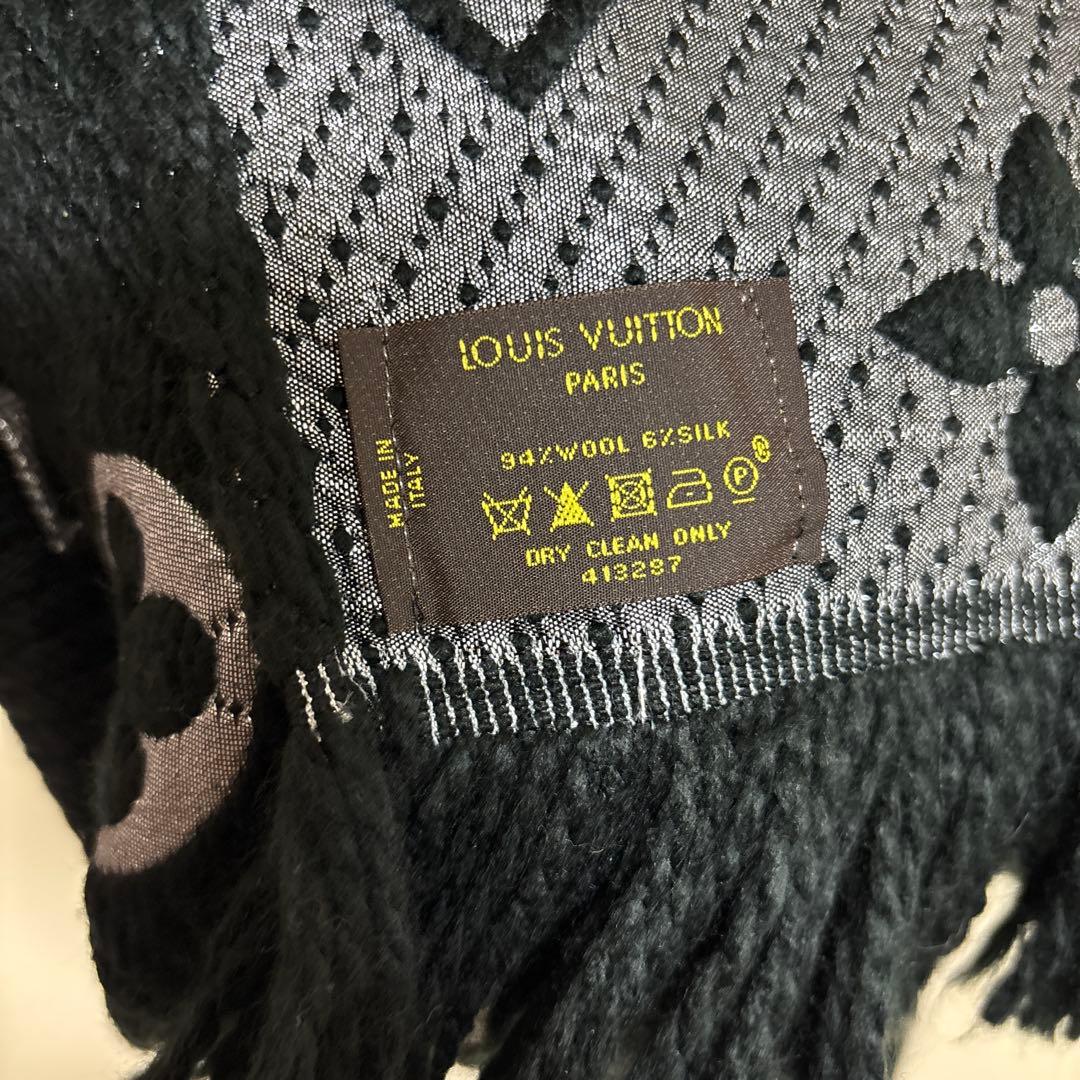 Louis Vuitton マフラー 黒 モノグラム