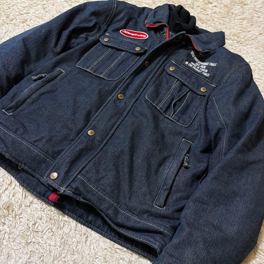 スナップオン Snap-on デニム バイクジャケット 中綿 冬 　ライディング