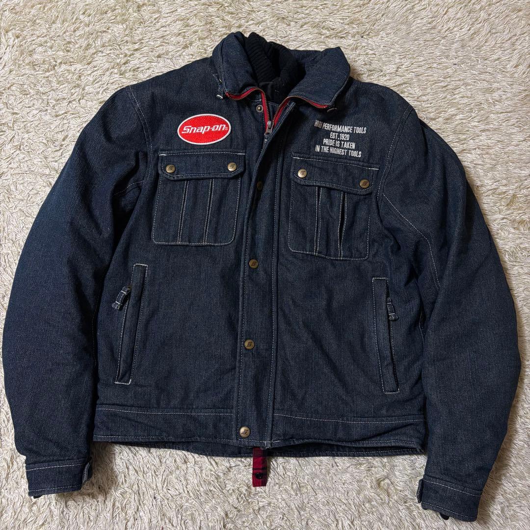 スナップオン Snap-on デニム バイクジャケット 中綿 冬 　ライディング