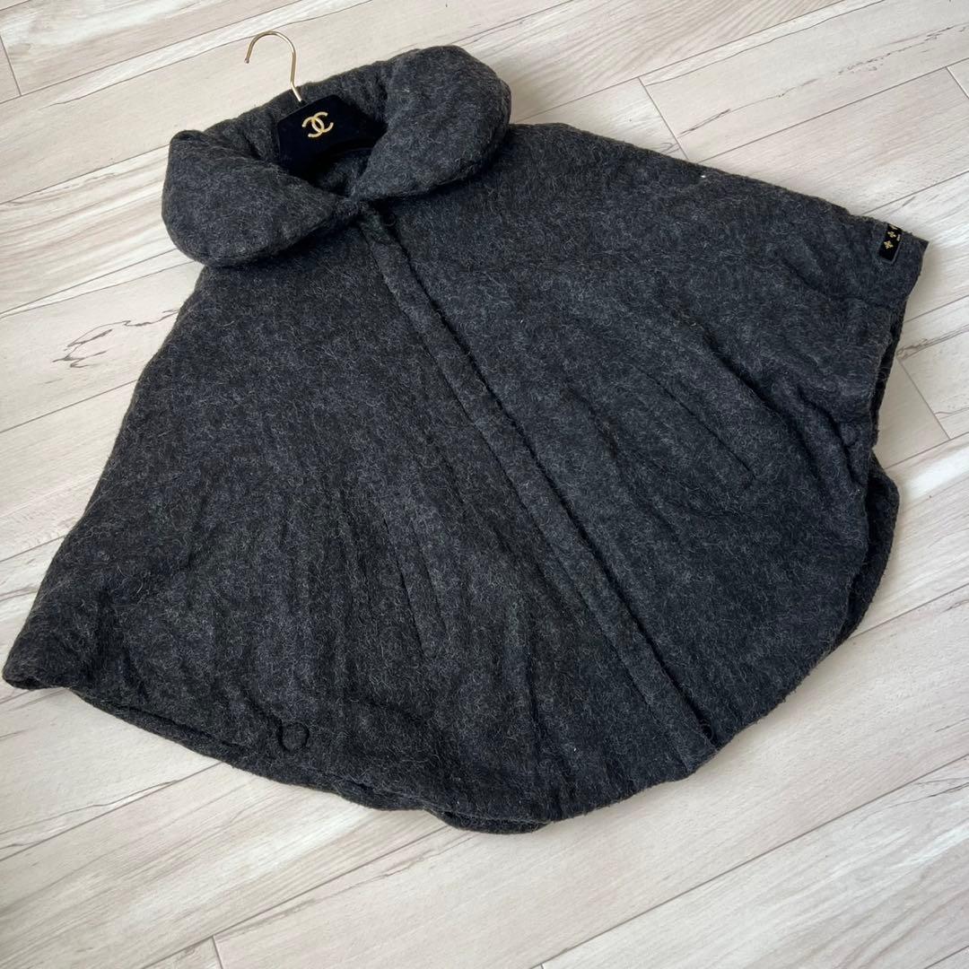 TATRAS 最高級ダウン　ケープポンチョ　ダウンポンチョ　ウール