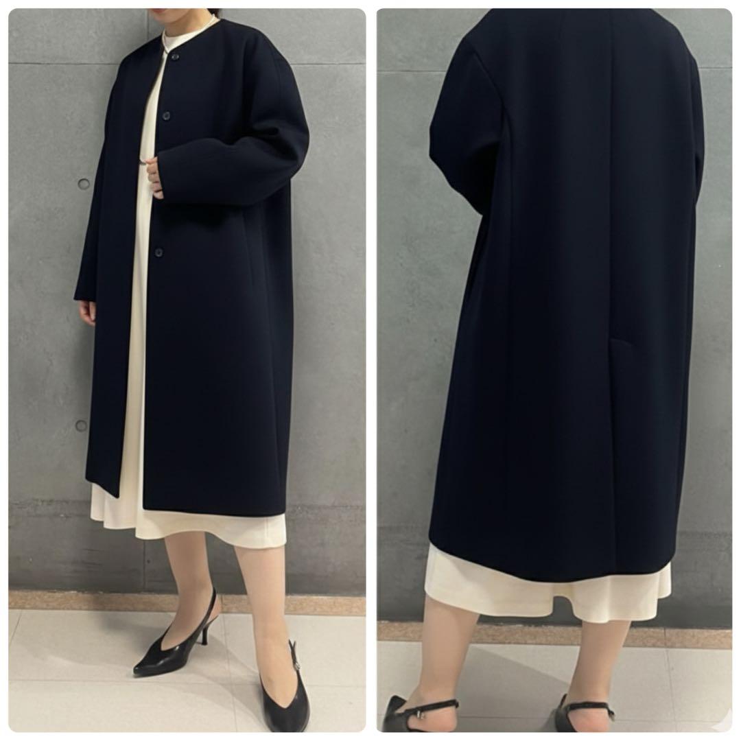 【ADORE】定価6.8万　トリプルクロスコート　ノーカラーコート　オケージョン