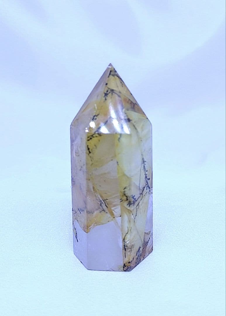 高品質　デンドリティック　ゴールデンヒーラー　共生　水晶　ポイント　六角柱