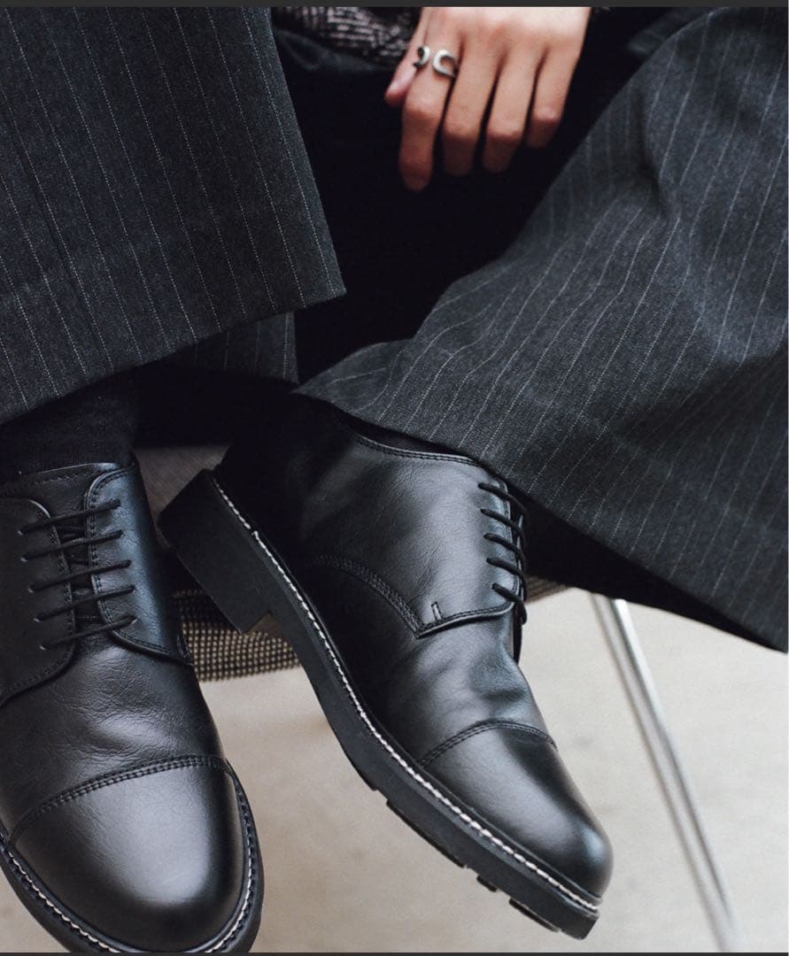 靴 wym GENUINE LEATHER PLAIN DERBY SHOES S