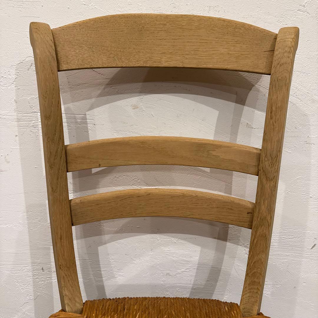 年末年始saleダイニングチェア　カフェチェア　藁座面　剥離　1