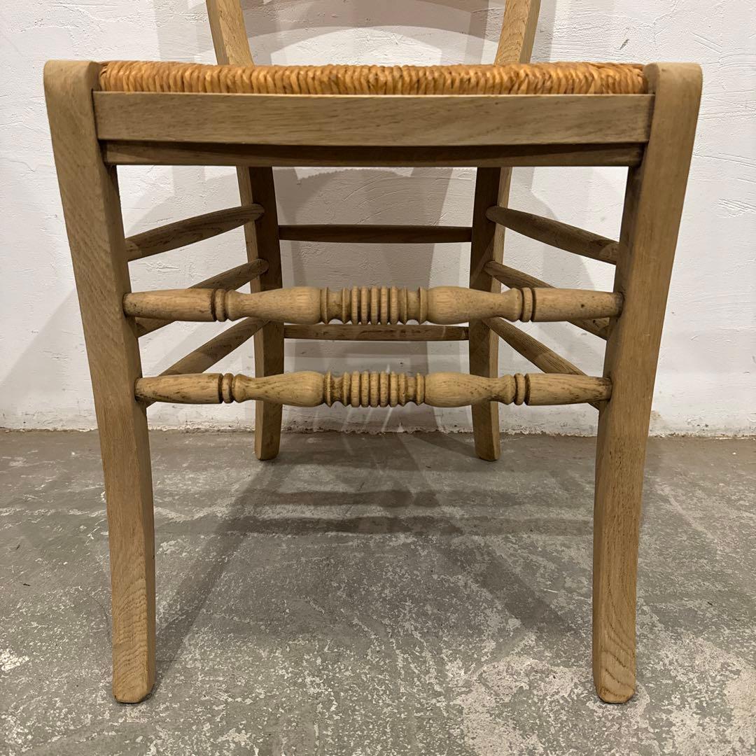 年末年始saleダイニングチェア　カフェチェア　藁座面　剥離　1