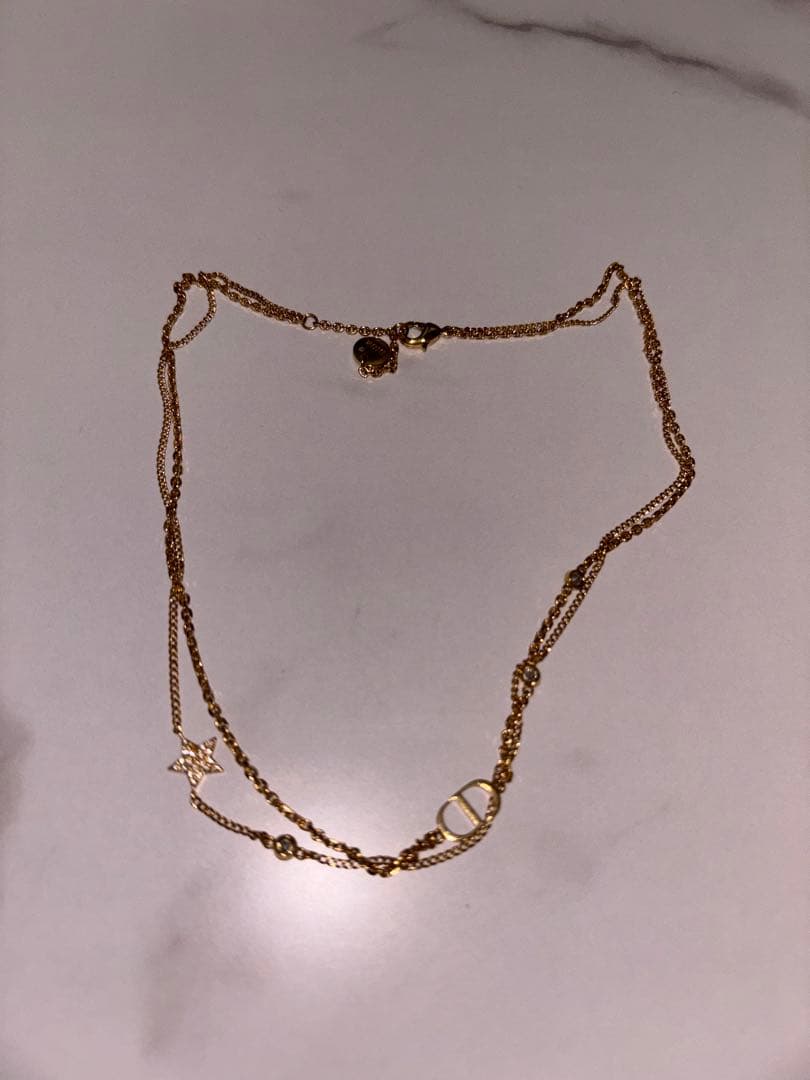 DIORゴールド 多重チェーン ネックレス