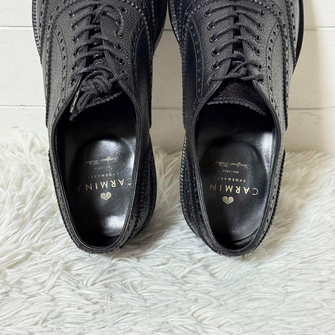 極美品✨カルミナ　ドレスシューズ　ウィングチップ　内羽根　グレインレザー　7