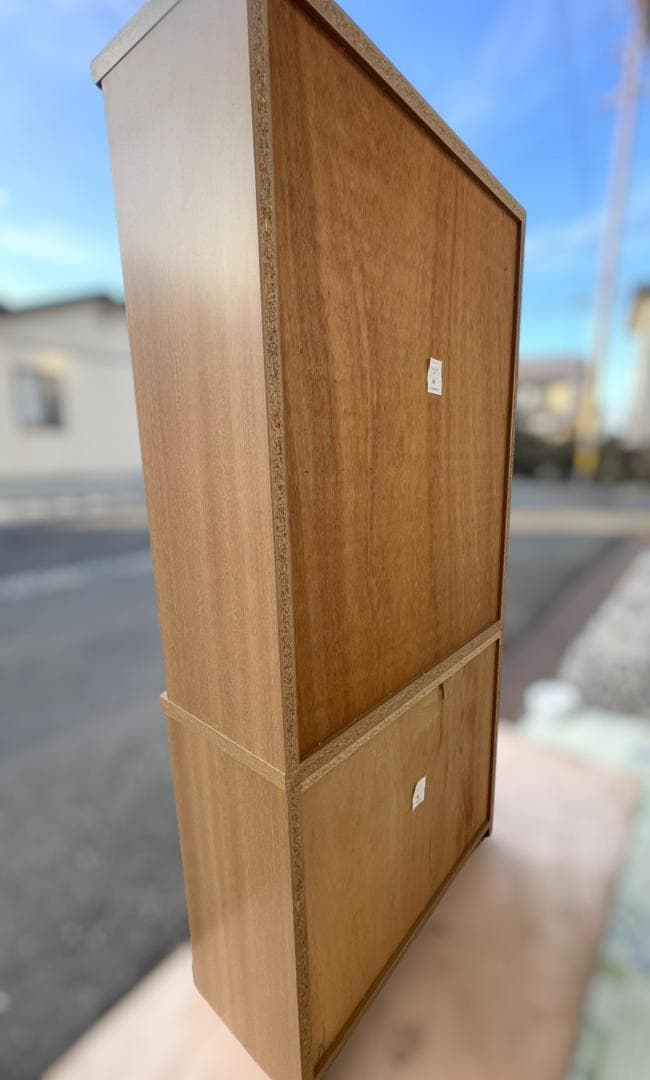 木製キッチンボード 食器棚 大容量 サイズ: 横幅89×奥行43×高さ195cm