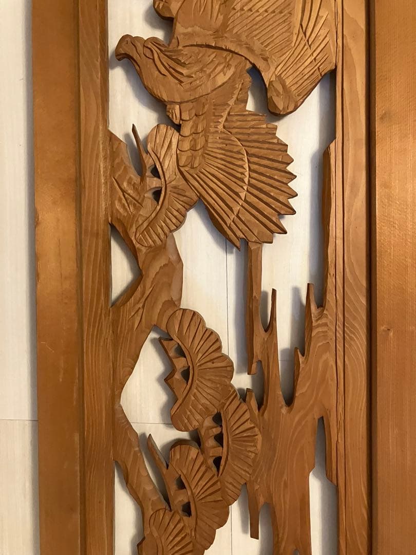 【欄間】和室 昭和 木工彫刻 木工細工