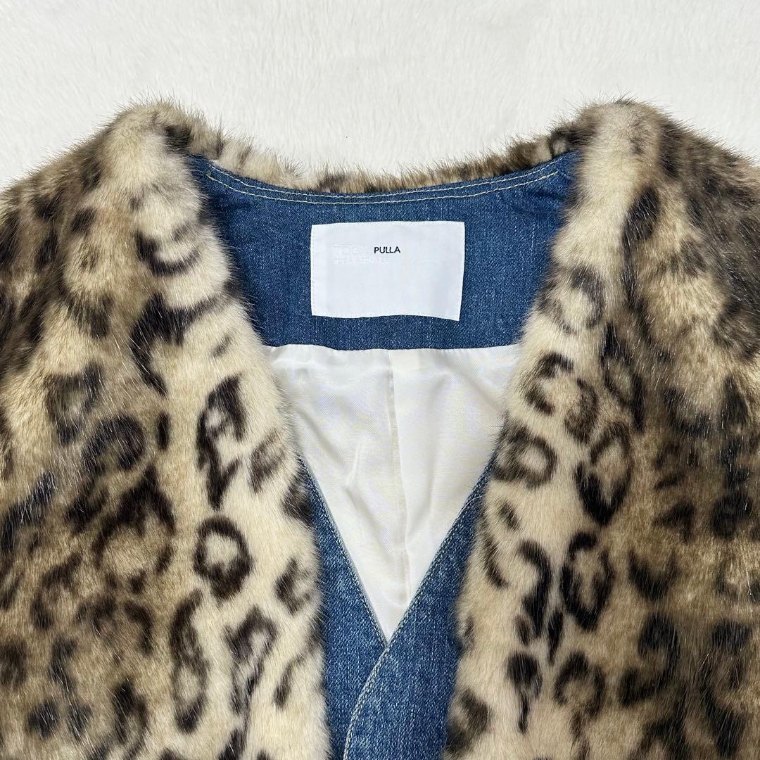 極美品✨TOGA PULLA レオパードデニムジャケット ドッキング ブルゾン