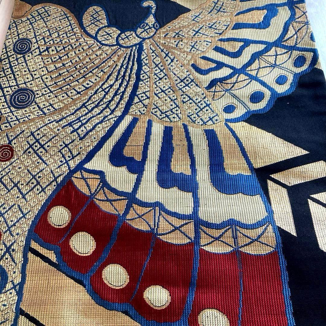 アンティーク京袋帯　蝶々の織り出し　大正ロマン　上質　正絹　No.2-26