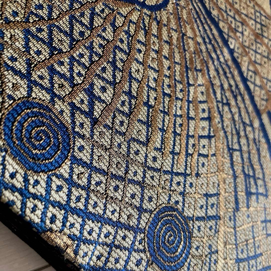 アンティーク京袋帯　蝶々の織り出し　大正ロマン　上質　正絹　No.2-26