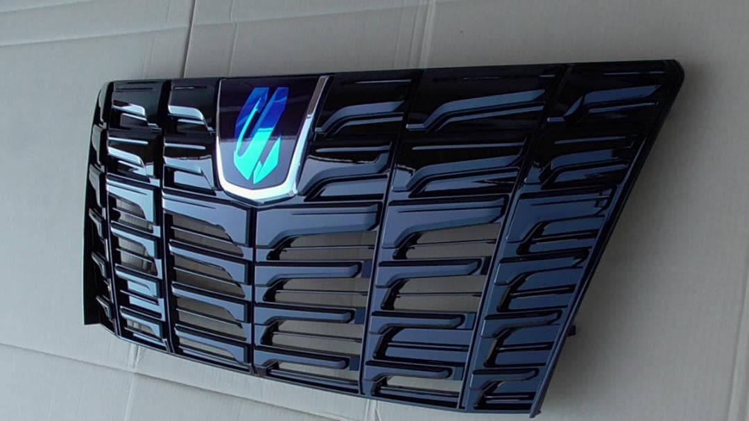 30系 アルファード 純正フロントグリル ブラック 202 艶有 マークブルー