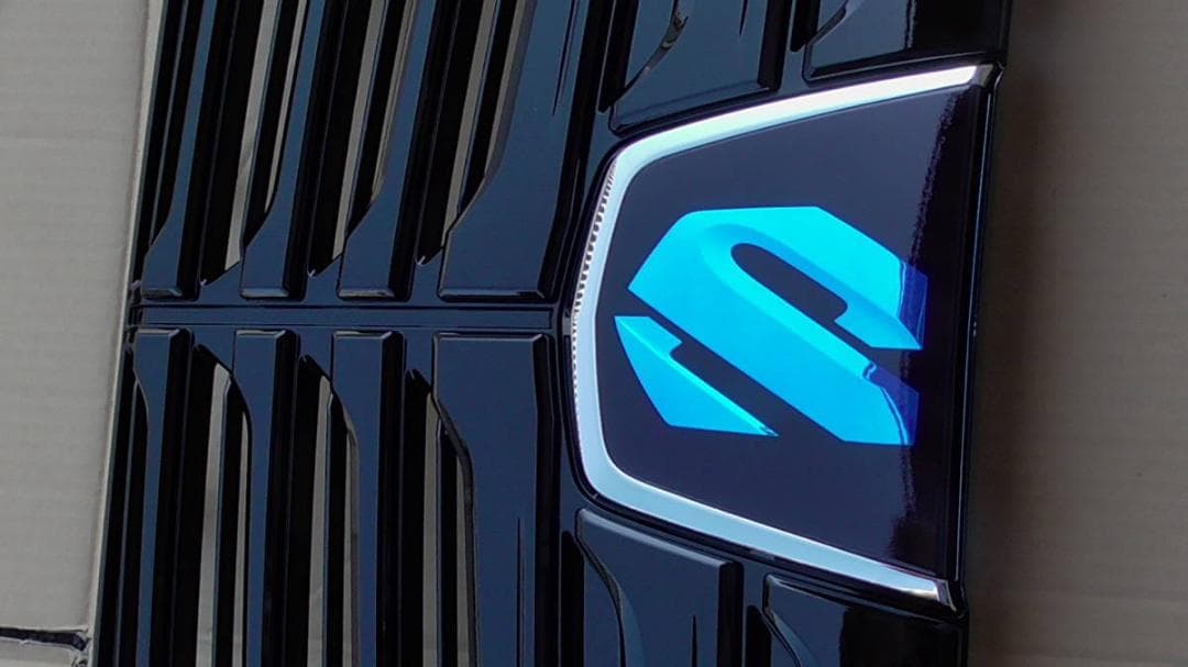 30系 アルファード 純正フロントグリル ブラック 202 艶有 マークブルー