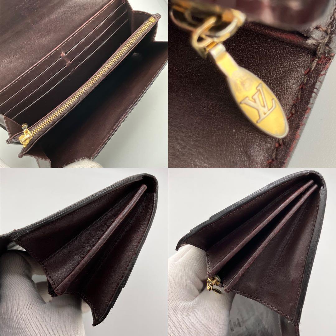 人気✨美品✨ルイヴィトン モノグラム ヴェルニ ポルトフォイユ サラ アマラント