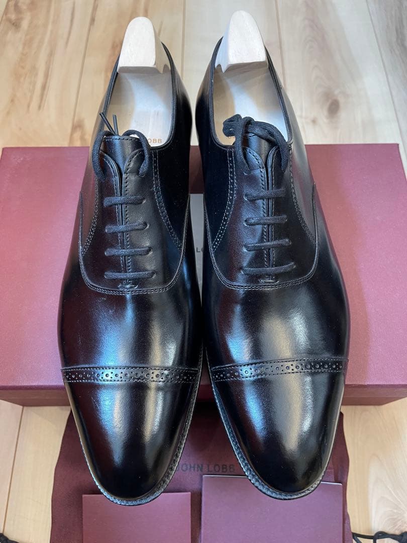 英国製新品JOHN LOBBジョンロブ フィリップ2黒色最高級ライン UK8.5