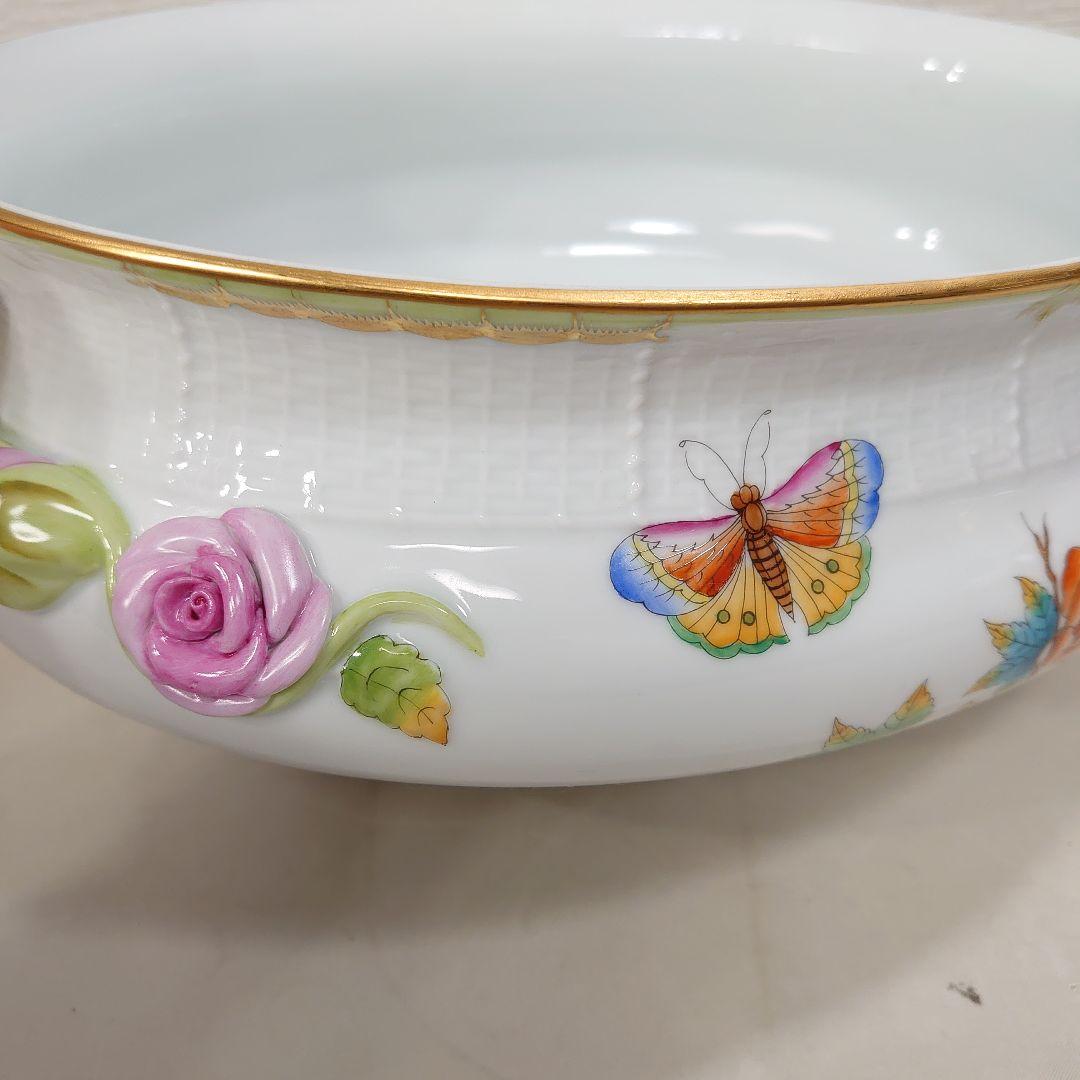 A*)様 ヘレンド ヴィクトリアブーケ チュリーン 大型 陶器 ボウル 蓋なし