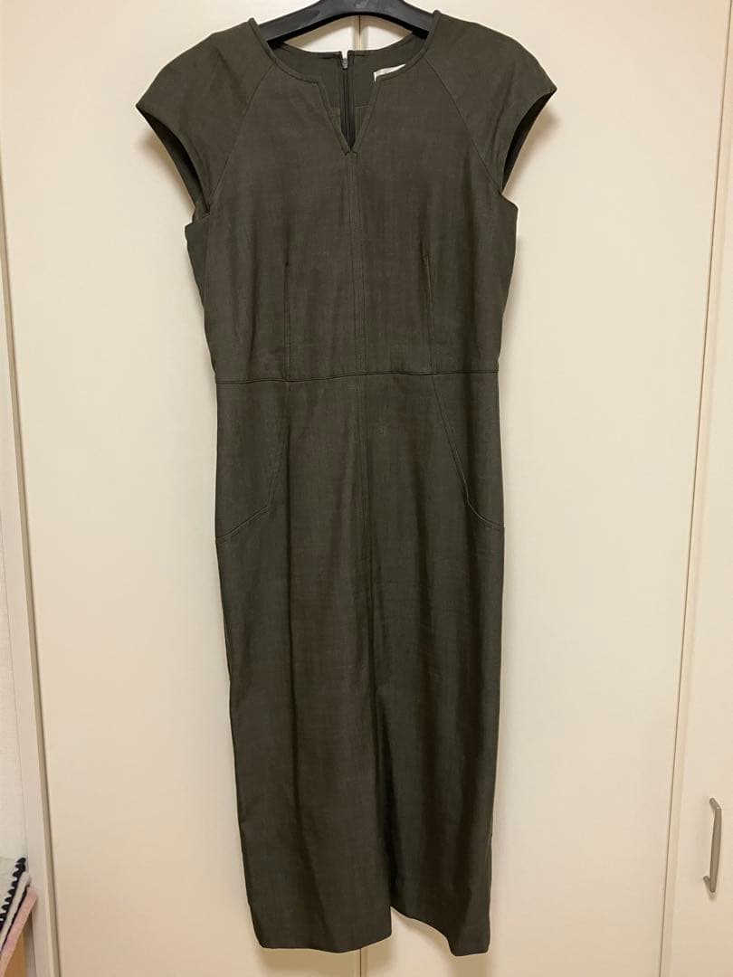 【年末年始特別価格】Pinky&Diane ステッチワークワンピース カーキ