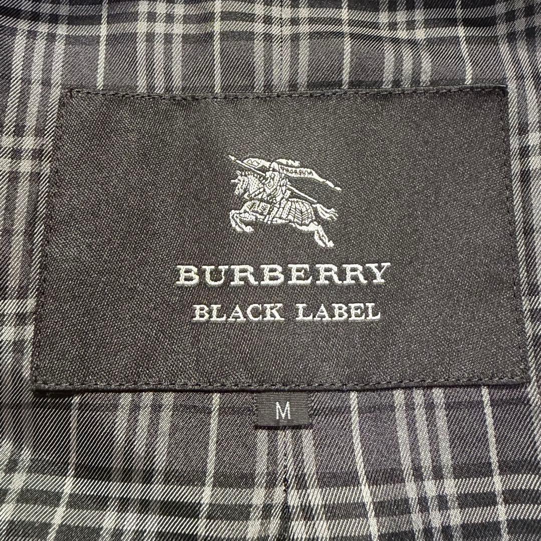 バーバリーブラックレーベル ナポレオン カシミヤ ベルト ロング丈 黒 M