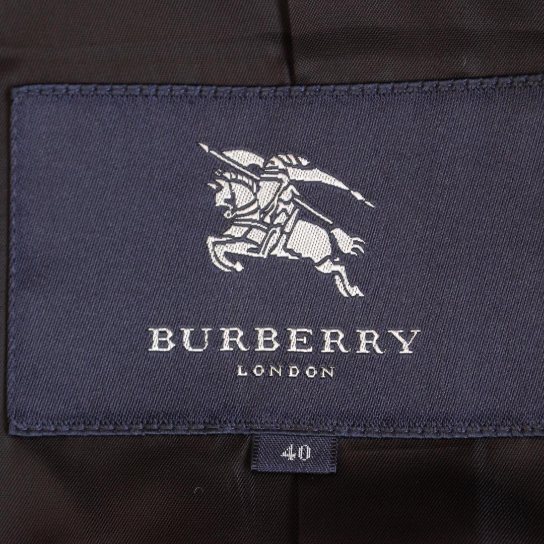 バーバリーロンドン ダブルフェイスコート カシミヤ フォックス ヘリンボーン L