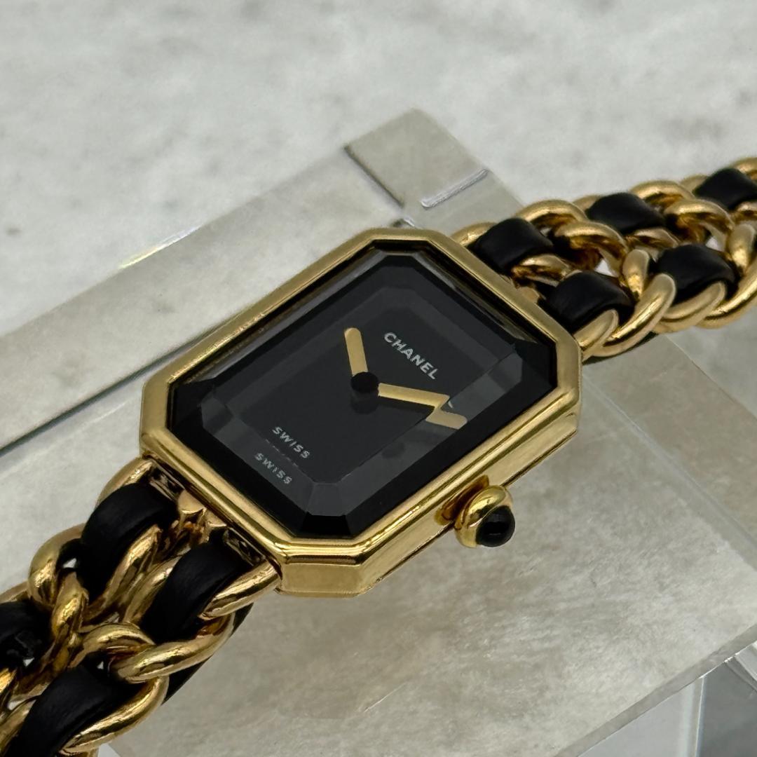 外装新品仕上 シャネル プルミエールM ゴールド クォーツ 腕時計 A30