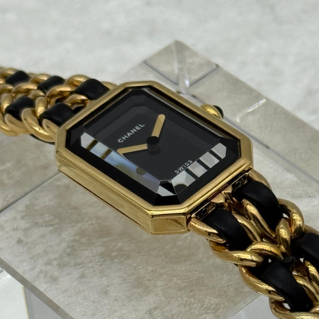 外装新品仕上 シャネル プルミエールM ゴールド クォーツ 腕時計 A30
