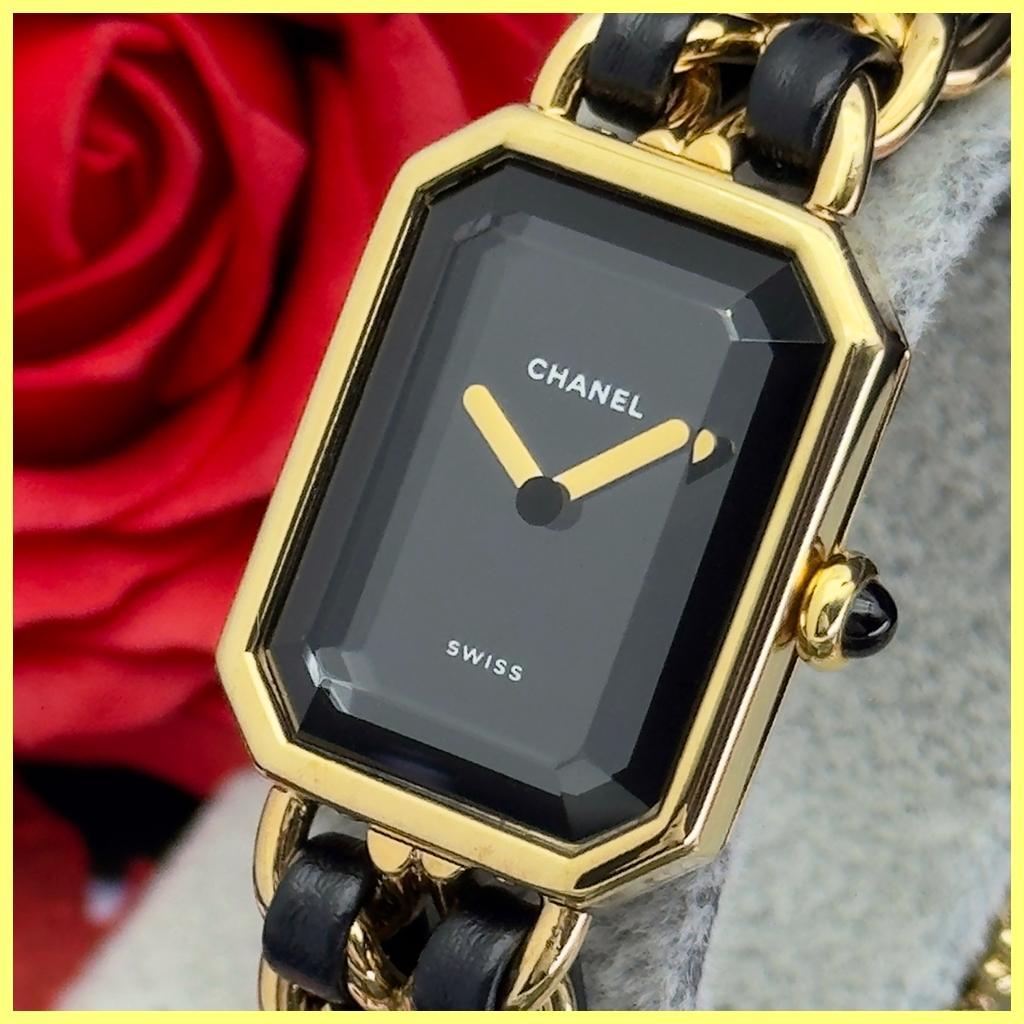 外装新品仕上 シャネル プルミエールM ゴールド クォーツ 腕時計 A30