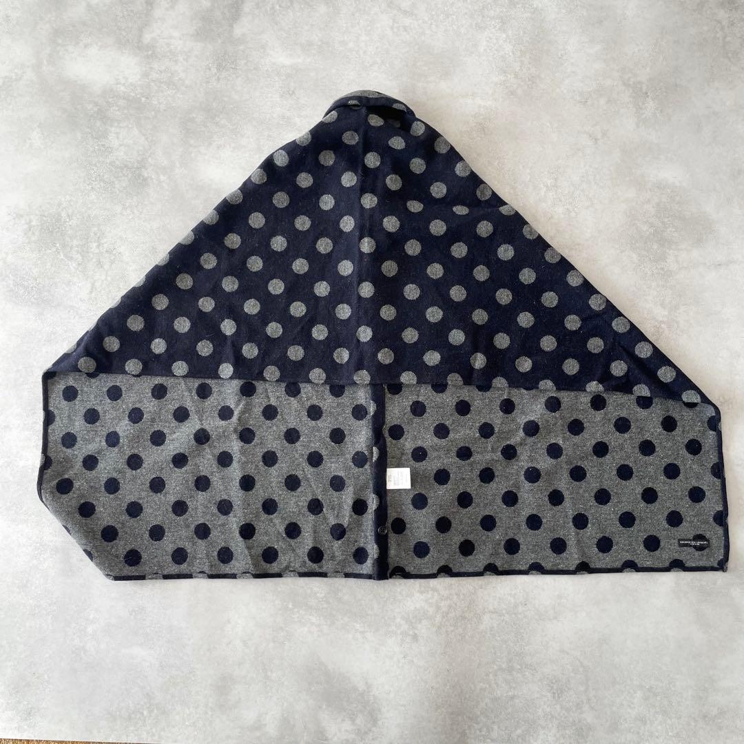 Engineered Garments ボタンショール ドット ウール