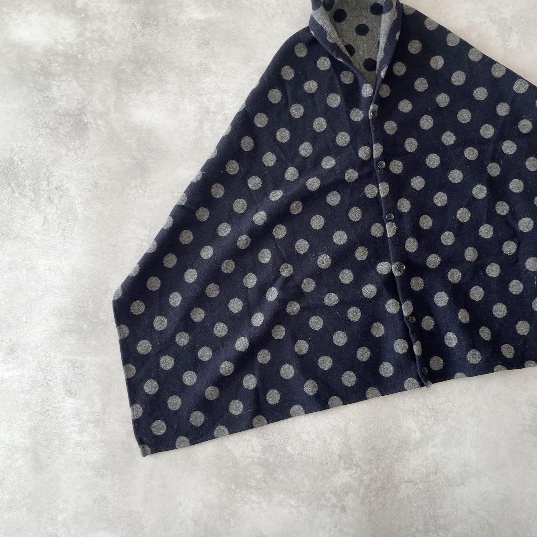 Engineered Garments ボタンショール ドット ウール