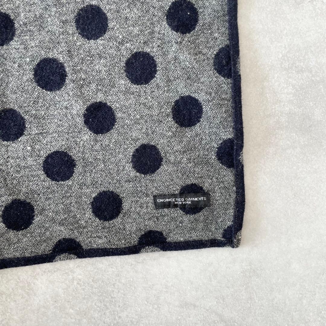 Engineered Garments ボタンショール ドット ウール
