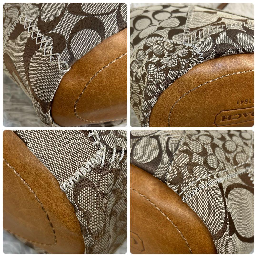 ✨希少 コーチ バケツ型 ワンショルダーバッグ　限定品 パッチワーク 11452