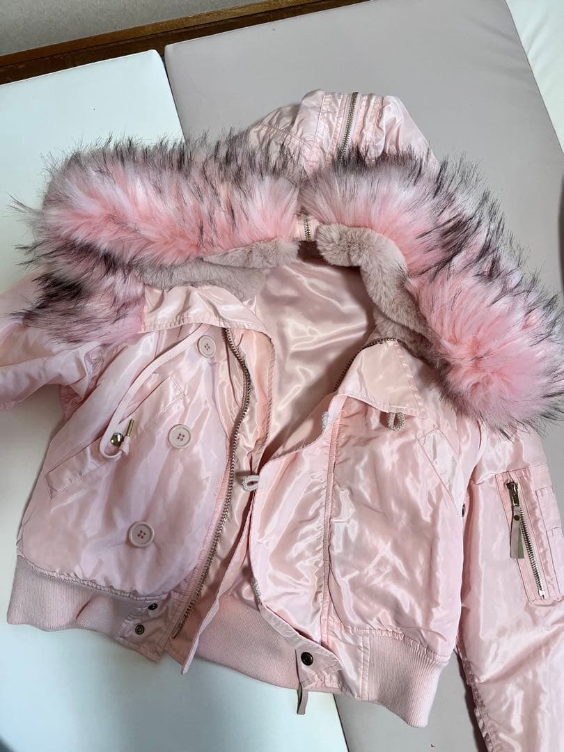 onespo ワンスポ N-2B ボリュームファージャケット　ピンク