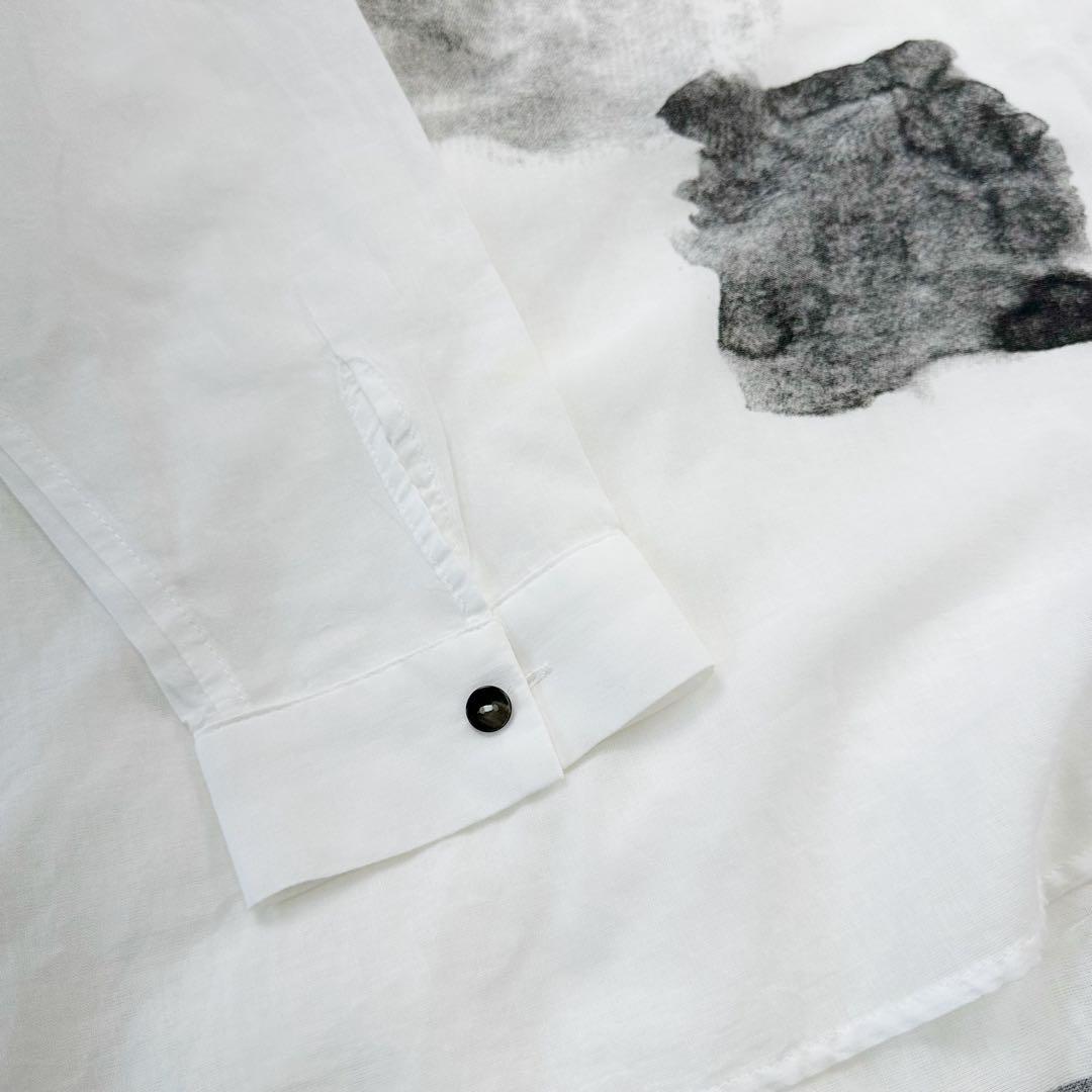 美品 モユル MOYURU シャツ チュニック アートデザイン コットン