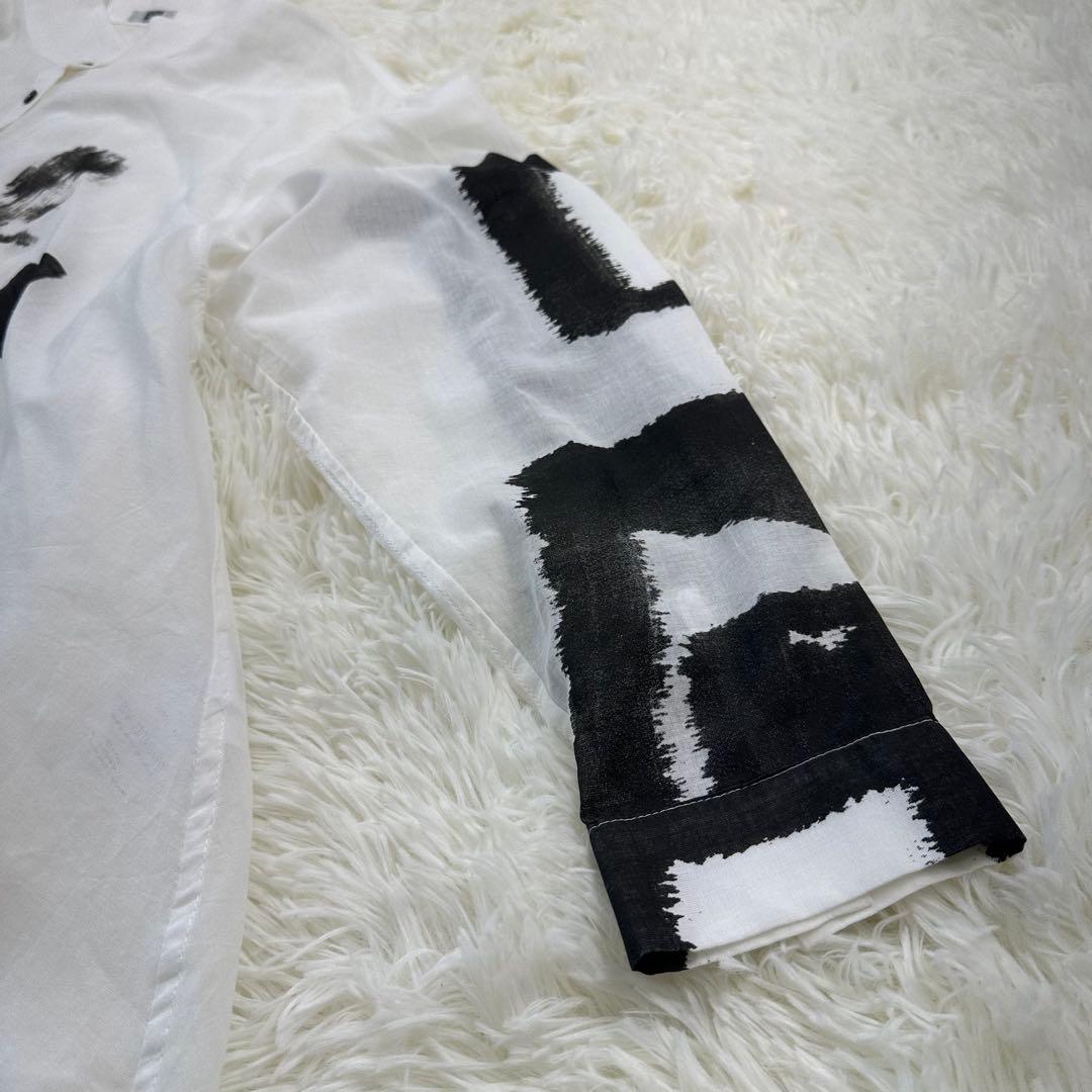 美品 モユル MOYURU シャツ チュニック アートデザイン コットン